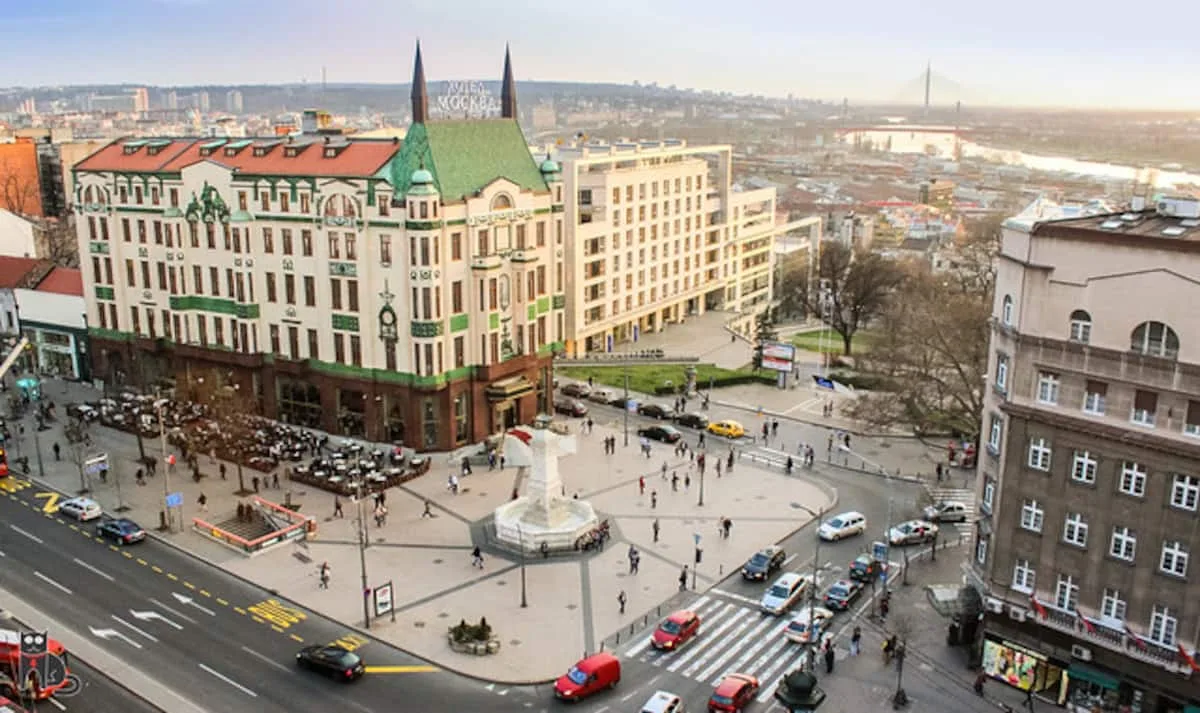 Terazije and Hotel Moskva